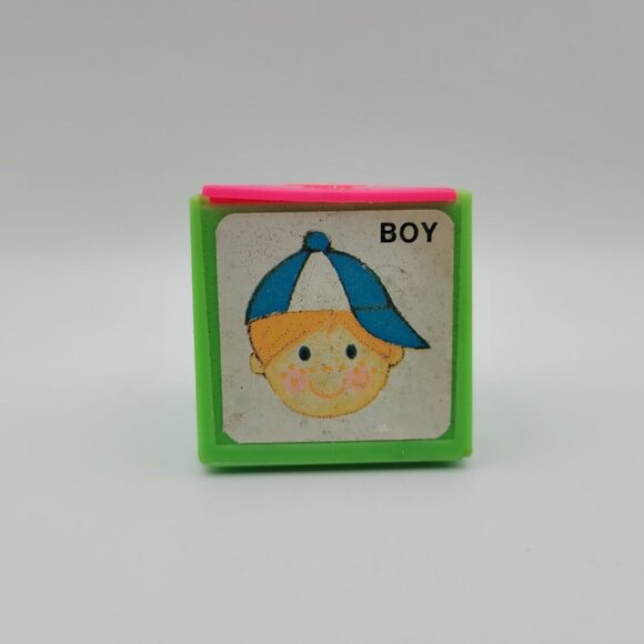 1972 Mattel Alphabet Pop Up Block Toy Plastic Vintage Letter B Boy Learn School - Picture 3 of 7